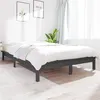 Image de vidaXL Bedframe massief grenenhout grijs 160x200 cm820553