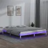 Image de vidaXL Bedframe LED massief hout wit 160x200 cm820617