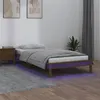 Image de vidaXL Bedframe LED massief hout honingbruin 75x190 cm820634
