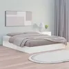 Image de Cadre de lit sans matelas blanc 160x200 cm bois massif