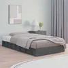Image de vidaXL Bedframe massief hout grijs 75x190 cm820698