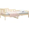 Image de Lit gisele vidaxl 203.5 x 96 x 68.5 cm en bois sommier tapissier de couleur