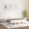 Image de Cadre de lit sans matelas blanc 140x190 cm bois massif