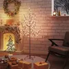 Image de vidaXL Arbre à LED Fleur de Cerisier Décoration de Noël Ornement de Vacances Décoration de Fête Salle de Séjour 84 LED Blanc Chaud 120 cm