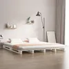 Image de Lit leandre vidaxl 200 x 160 x 11 cm en bois sans sommier pour 2 personnes de couleur