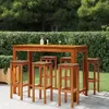 Image de Tabourets de bar lot de 6 bois massif d acacia
