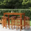 Image de Tabourets de bar lot de 8 bois massif d acacia