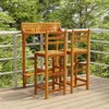 Image de vidaXL Ensemble de Bar de Balcon 3 pcs Mobilier de Patio Table et Tabourets de Bistrot Meubles de Terrasse Extérieur Jardin 3116002