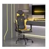 Image de Chaise de jeu vidaXL de massage Noir et doré Similicuir