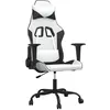 Image de Chaise gaming Blanc et noir Similicuir