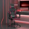 Image de vidaXL Chaise de jeu de massage Noir et rouge bordeaux Similicuir