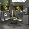 Image de vidaXL Chaise de jeu de massage doré et noir similicuir