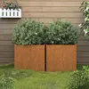 Image de Jardinières 2 pcs 49x47x46 cm acier corten