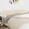 Image de Têtes de lit 2 pcs Crème 80x5x78 88 cm Tissu
