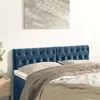 Image de vidaXL Hoofdborden 2 st 72x7x78/88 cm fluweel donkerblauw346352
