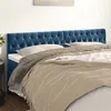 Image de vidaXL Hoofdborden 2 st 90x7x78/88 cm fluweel donkerblauw346380