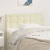 Image de vidaXL Tête de Lit Meuble de Chambre à Coucher Accessoire de Lit Simple Tête de Cadre de Lit Intérieur Crème 100x5x78/88 cm Similicuir
