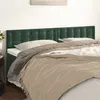Image de vidaXL Hoofdborden 2 st 80x5x78/88 cm fluweel donkergroen346493