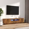 Image de Ensemble de meubles TV avec lumières LED 2 pcs Chêne fumé