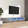 Image de vidaXL Ensemble de meubles TV avec lumières LED 3 pcs Sonoma gris3120177