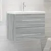 Image de Meuble lavabo avec bassin intégré Sonoma gris Bois d ingénierie