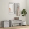 Image de vidaXL Garderobe set bewerkt hout grijs sonoma eikenkleurig3120195