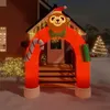 Image de vidaXL Porte Voûtée Gonflable de Noël avec LED Décoration de Noël Ornement de Vacances Décoration de Fête Ornement de Jardin Extérieur 380 cm