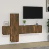 Image de vidaXL Ensemble de meubles TV 3 pcs Chêne fumé Bois d'ingénierie 3120227