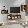 Image de vidaXL Ensemble de meubles TV 4 pcs Chêne fumé Bois d'ingénierie