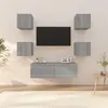 Image de Ensemble de meubles TV muraux Sonoma gris Bois d ingénierie