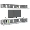 Image de vidaXL Meubles TV 8 pcs Sonoma gris 60x30x30 cm Bois d'ingénierie