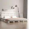 Image de vidaXL Cadre de lit Blanc 180x200 cm Bois de pin massif Super King 3120148