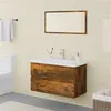 Image de Meubles de salle de bain Chêne fumé Bois d ingénierie