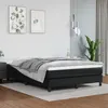 Image de Matelas de lit à ressorts ensachés Noir 140x190x20cm Similicuir