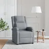 Image de vidaXL Fauteuil de Massage, Siège avec Accoudoirs et Dossier, Chaise de Relaxation avec Repose-pied, Meuble de Salon, Moderne, Gris Clair Tissu