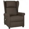 Image de Fauteuil de massage Marron foncé Tissu