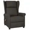 Image de vidaXL Fauteuil de Massage, Siège avec Accoudoirs et Dossier, Chaise de Relaxation avec Repose-pied, Meuble de Salon, Moderne, Taupe Tissu 348524