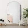Image de vidaXL Mural Miroir de Maquillage Coiffeuse Cosmétique Décoration de Chambre à Coucher Salle de Bain Salon Intérieur Argenté 60x40 cm
