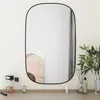 Image de vidaXL Mural Miroir de Maquillage Coiffeuse Cosmétique Décoration de Chambre à Coucher Salle de Bain Salon Intérieur Noir 80x50 cm