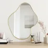Image de vidaXL Mural Miroir de Maquillage Coiffeuse Cosmétique Décoration de Chambre à Coucher Salle de Bain Salon Intérieur Doré 348272
