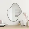 Image de vidaXL Mural Miroir de Maquillage Coiffeuse Cosmétique Décoration de Chambre à Coucher Salle de Bain Salon Intérieur Noir 348273