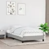 Image de Cadre de lit sans matelas gris clair 80x200 cm tissu