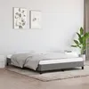 Image de Cadre de lit sans matelas gris foncé 140x190 cm tissu