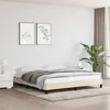 Image de vidaXL Bedframe zonder matras stof cràmekleurig 160x200 cm346733