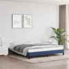Image de vidaXL Bedframe zonder matras stof blauw 160x200 cm346734