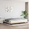 Image de vidaXL Bedframe zonder matras stof cràmekleurig 200x200 cm346749