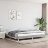Image de vidaXL Bedframe zonder matras stof lichtgrijs 200x200 cm346842