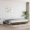 Image de vidaXL Bedframe zonder matras stof donkerbruin 200x200 cm346845