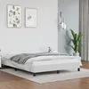 Image de Cadre de lit sans matelas blanc 140x190 cm similicuir
