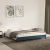 Image de Cadre de lit sans matelas bleu foncé 160x200 cm velours
